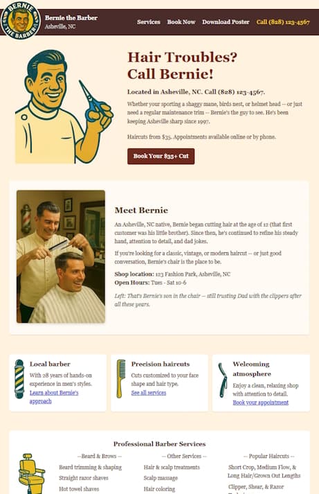 responsive website design on desktop