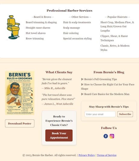 responsive website design calls to action on desktop