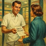 store greeter symbolizes the function of website calls-to-action