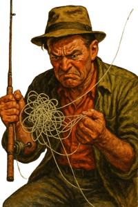 extremely frustrated man
