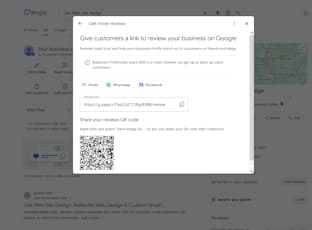link page for requesting google reviews
