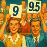 judges holding up scorecards represents how today's customers are constantly judging businesses and posting online reviews about their experience.