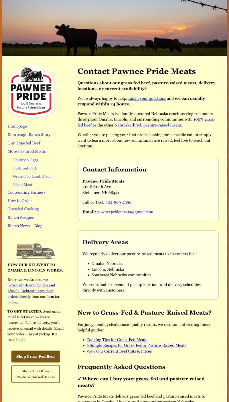 Redesign contact page