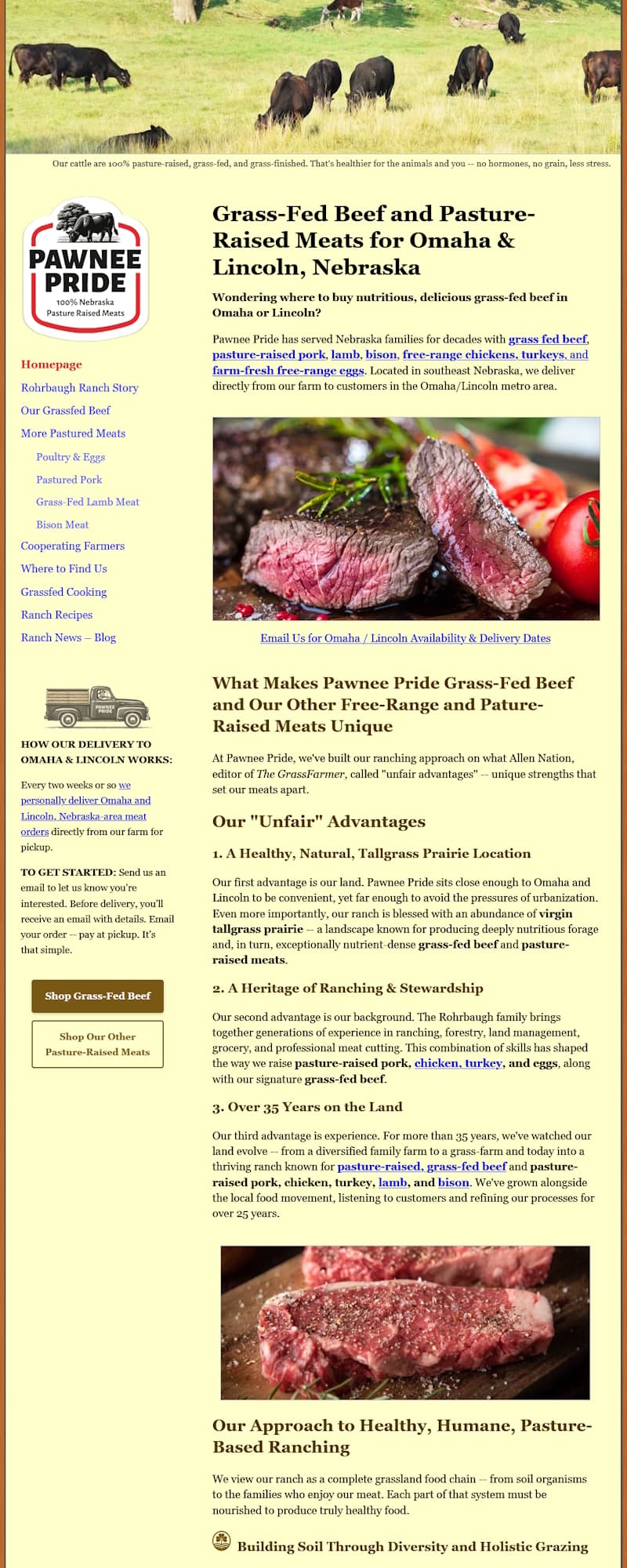 redesigned home page top