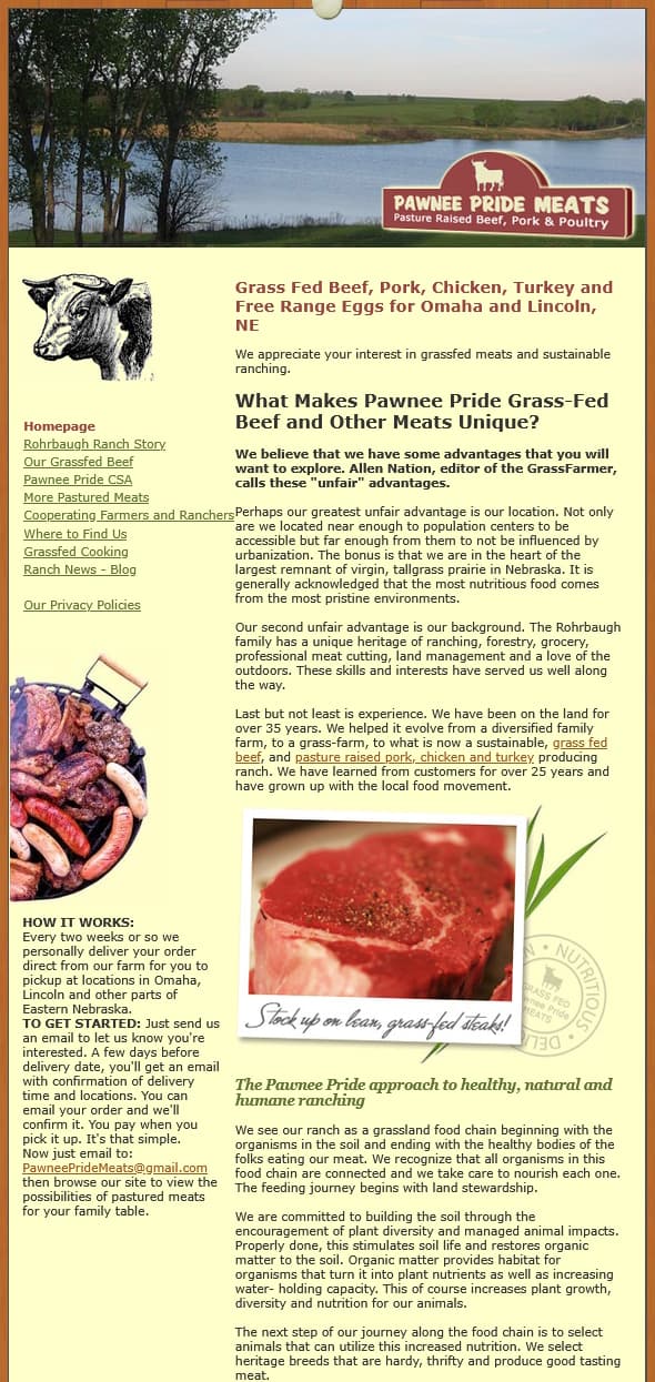 original home page before website redesign