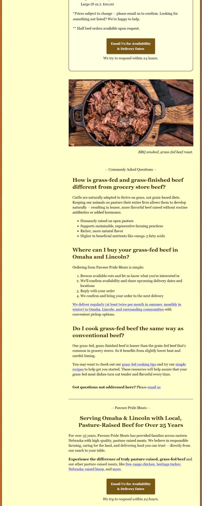 redesigned product page faq
