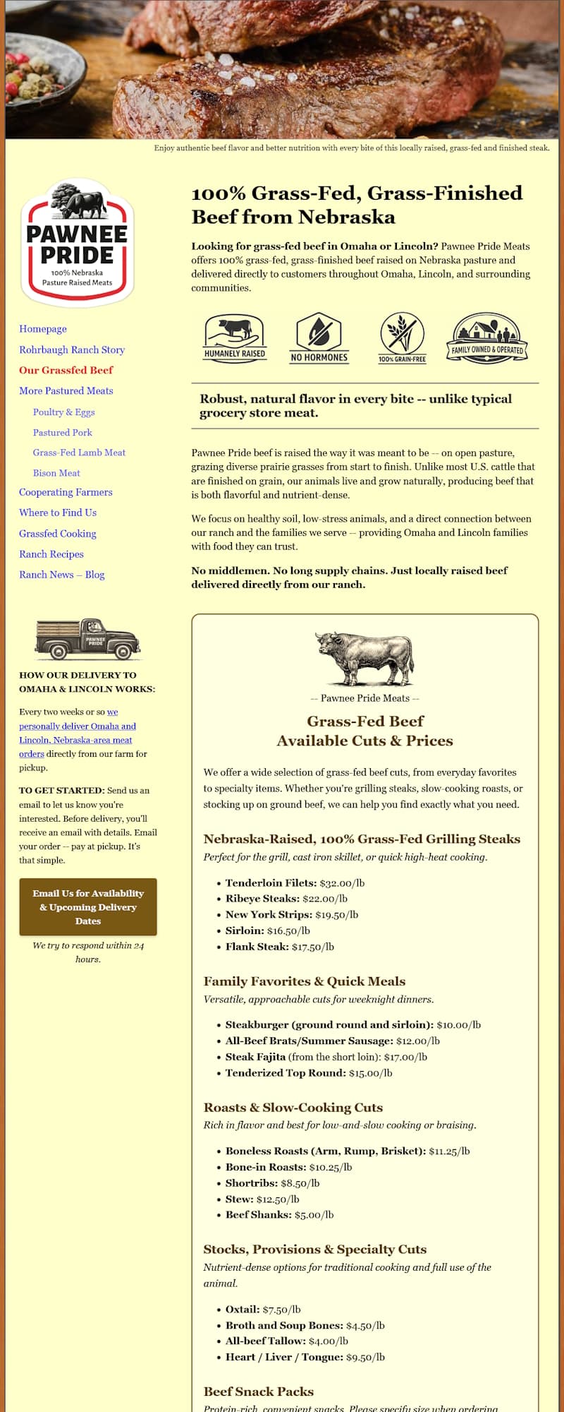redesigned product page top