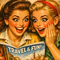 two women sharing an interesting article