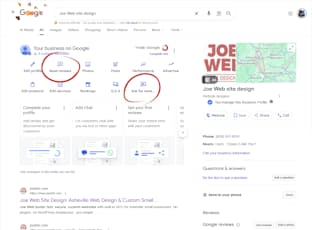google business profile dashboard